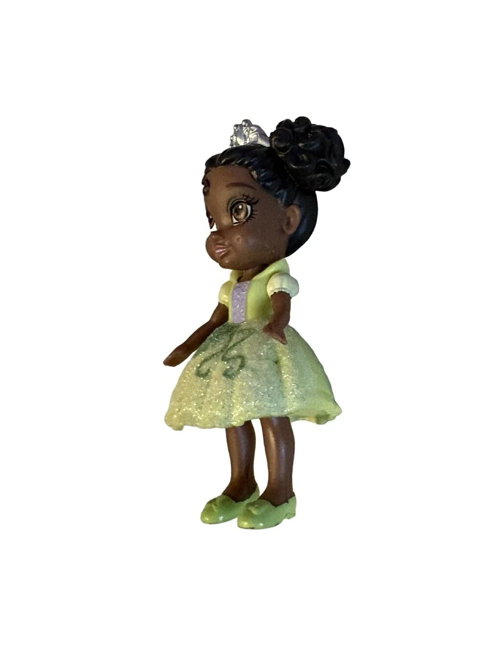 Disney My First Princess & The Frog Tiana Toy Mini Toddler Figure Green Dimples